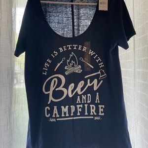 Life is Better With Beer and a Campfire Tee